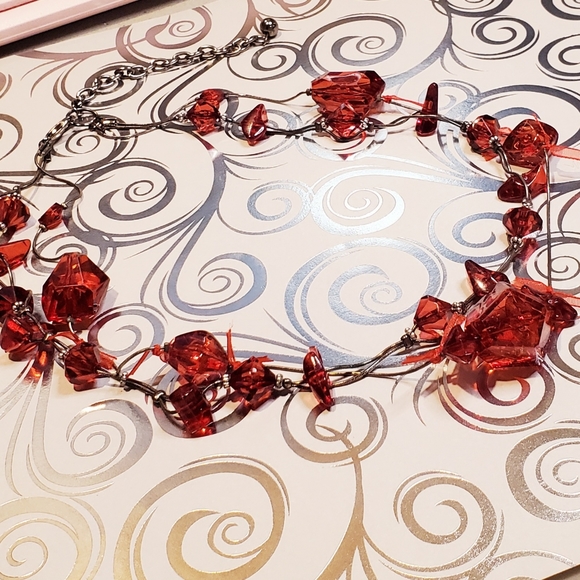 Vintage Unique Red Rock Necklace - Picture 3 of 6